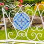 Mosaic Tile Bench with Iron Frame – Cape May
